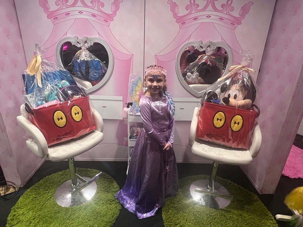 Children's Miracle Network spotlight child dressed as princess