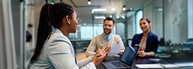 Group of people meeting in an office